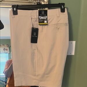 PGA Tour Light Tan Stretch Golf Shorts
